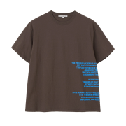 Millo Archive Side Typo Printed T-Shirt Brown