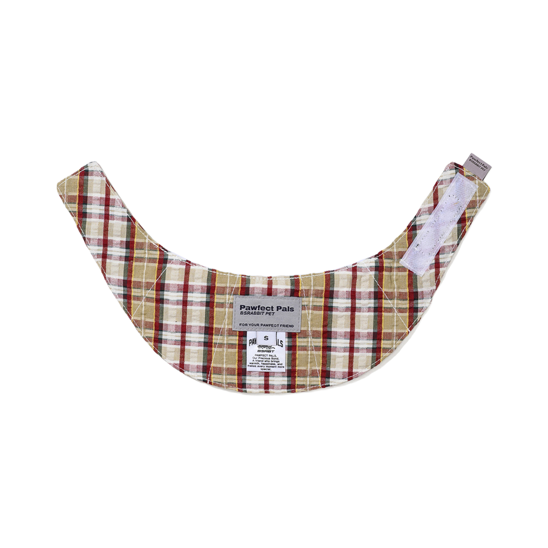 비에스래빗 펫 넥 카라 체크 브라운(Bsrabbit Pet Neck Collar Check Brown) - 3