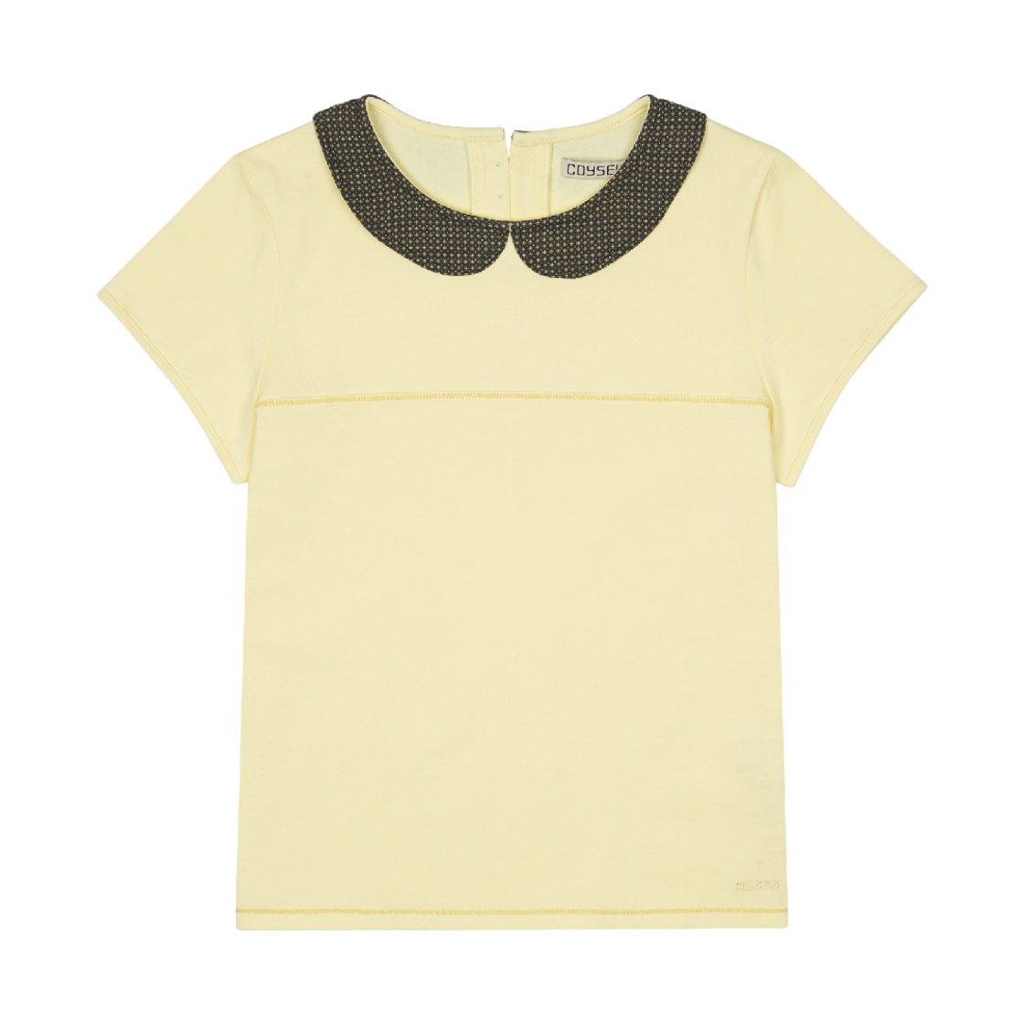 코이세이오 라운드 콜라 하프 블라우스 레몬(COYSEIO Round Collar Half Blouse Lemon)