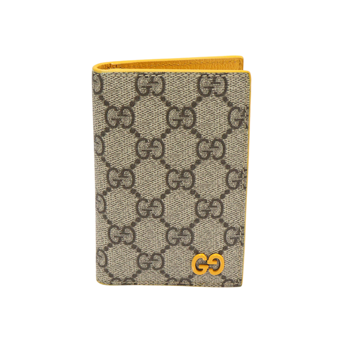ITWVUIPU5IUN Gucci Yellow GG Supreme Canvas Long Wallet