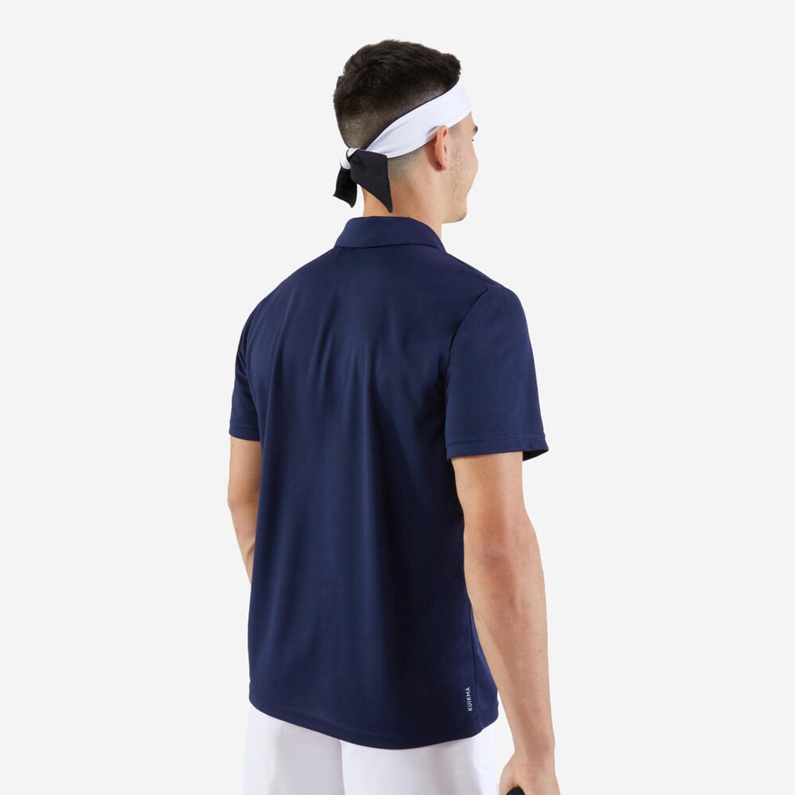 데카트론 남성 테니스 폴로 반팔 셔츠 에센셜 100 스틸 블루(DECATHLON Tennis Short-Sleeve Polo Shirt Essential 100 Steel Blue) - 3