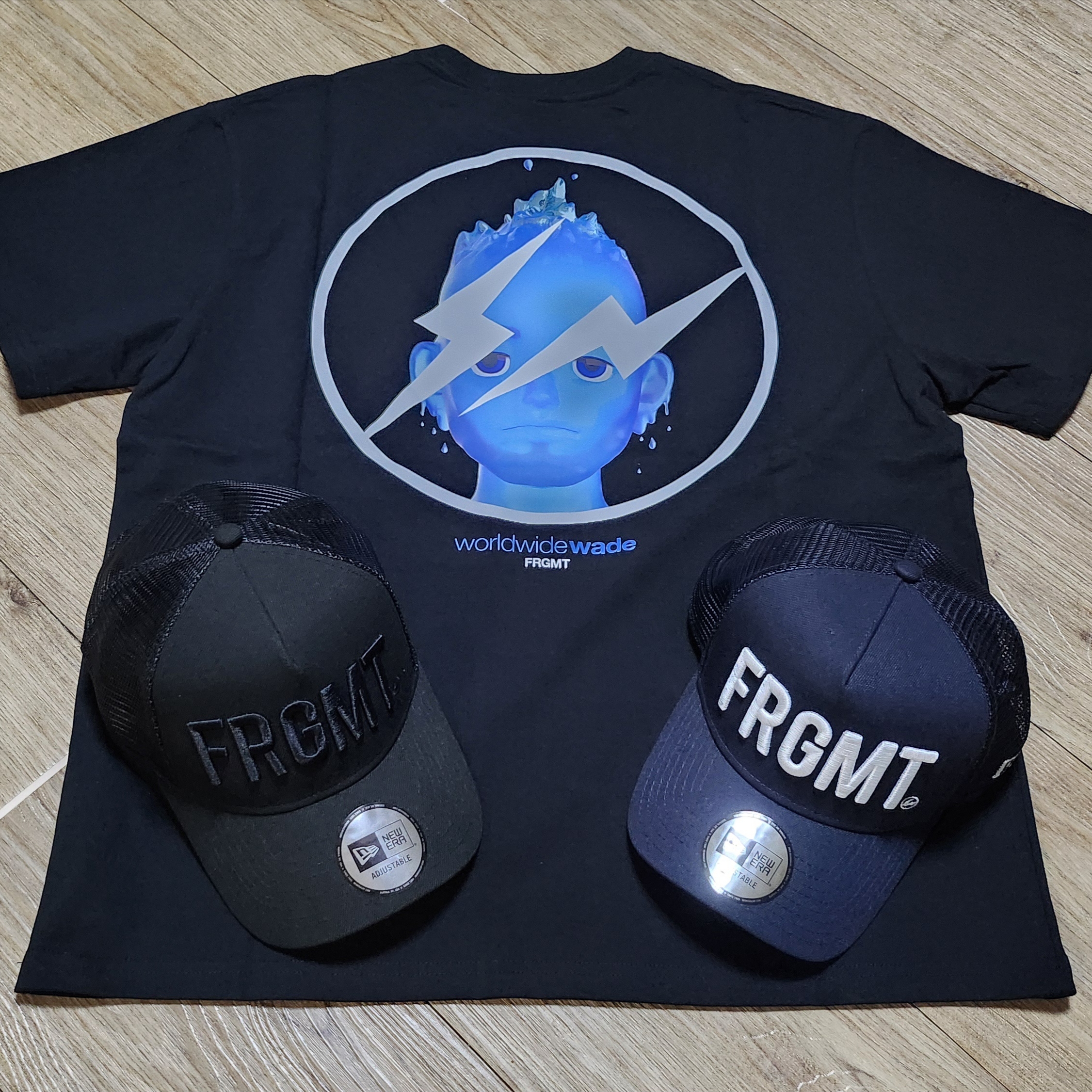 WADE x FRGMT T-shirt Black 착용 스타일