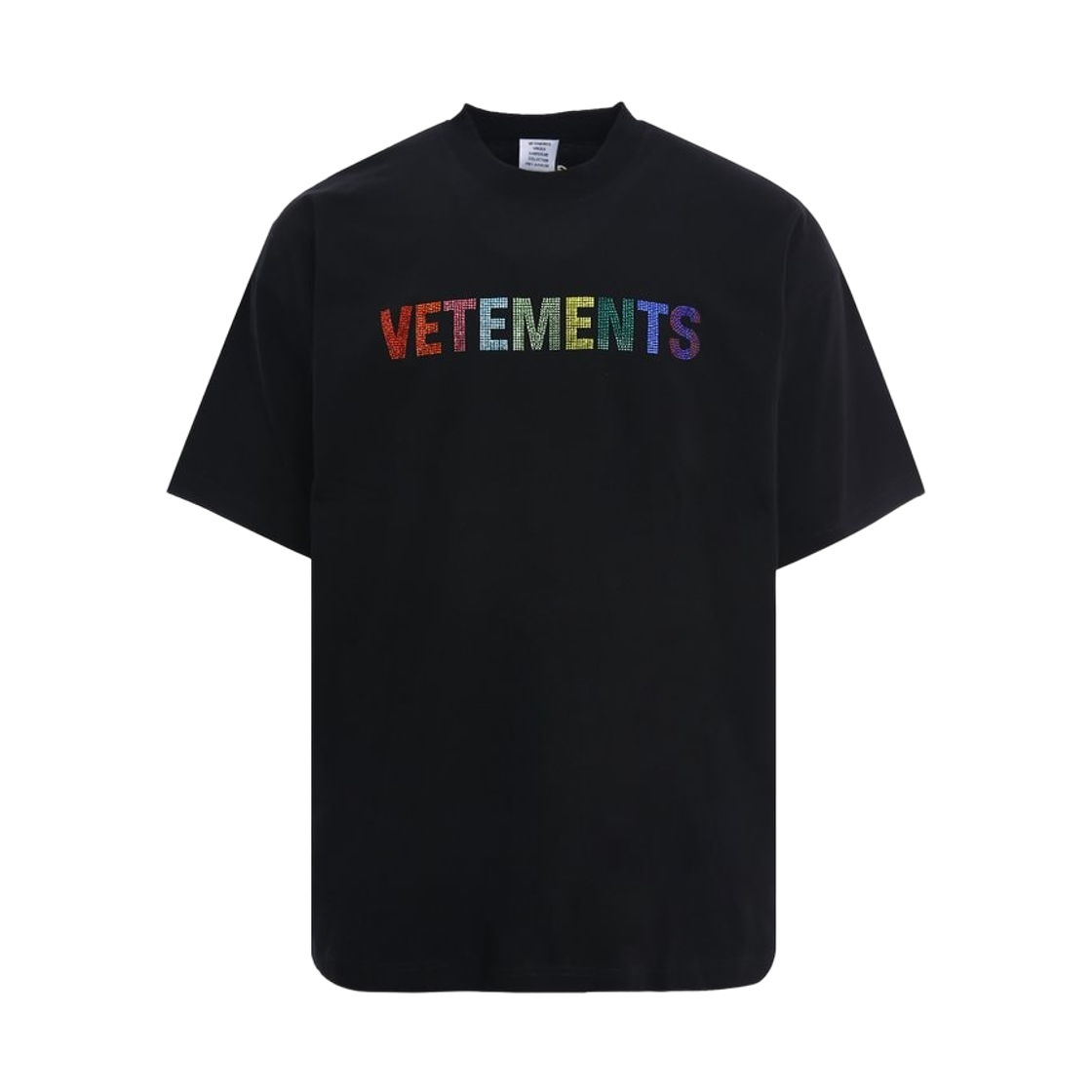 베트멍 크리스탈 로고 티셔츠 블랙(Vetements Crystal Logo T-Shirt Black)