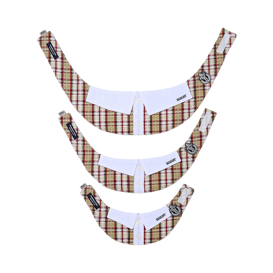 비에스래빗 펫 넥 카라 체크 브라운(Bsrabbit Pet Neck Collar Check Brown) - 4