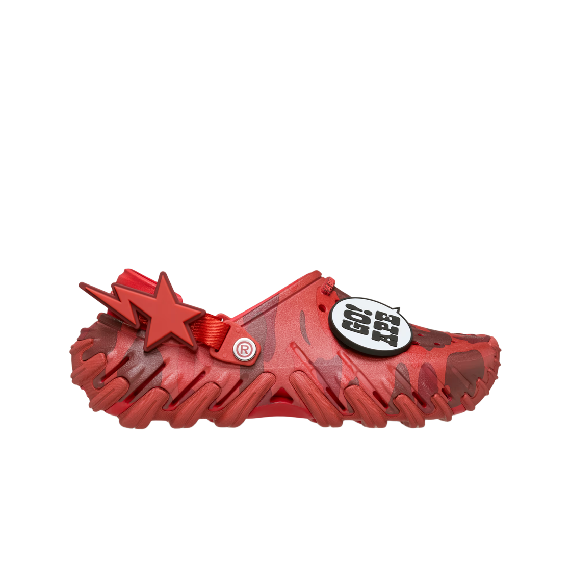 크록스 x 베이프 에코 RO 클로그 레드(Crocs x BAPE Echo RO Clog Red)