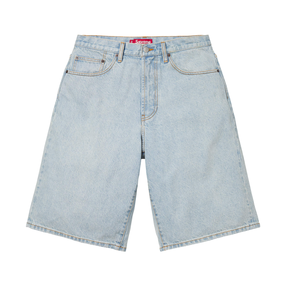 - Supreme Baggy Denim Short Light Washed Indigo - 26SS
