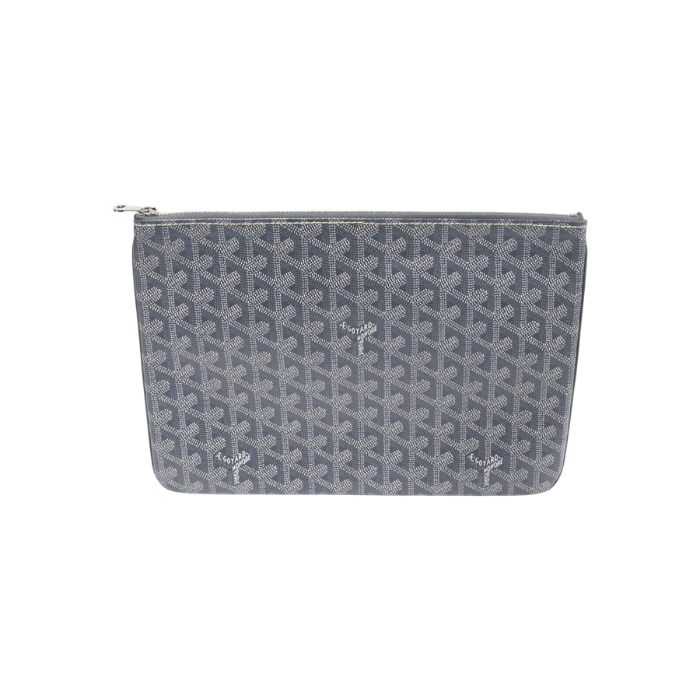 ITR6JI5MJ27P Goyard APMSENAT2-MM Gray Goyardine Canvas Sena MM Clutch
