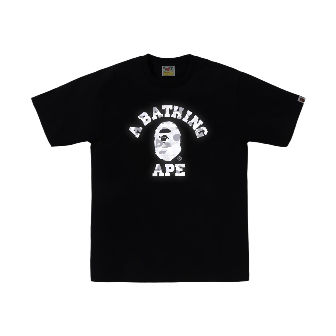 베이프 ABC 카모 리플렉티브 온 컬리지 티셔츠 블랙(BAPE ABC Camo Reflective On College T-Shirt Black) - 2