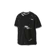 ROARINGRAD Double Layered Damage T-Shirt Black