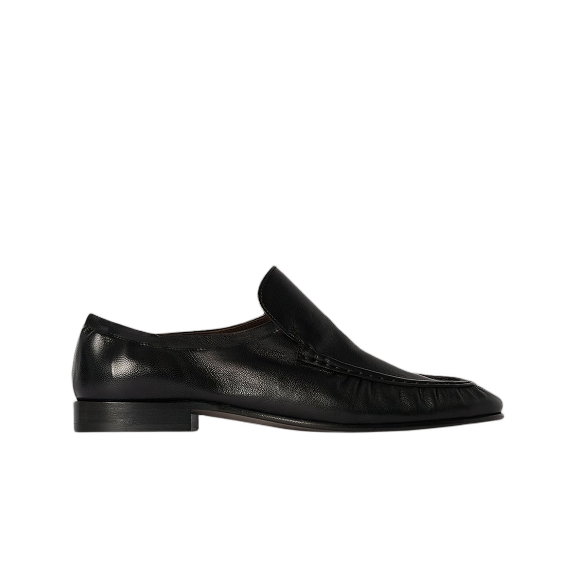 (W) 더 로우 소프트 모카신 투 블랙((W) The Row Soft Moccasin Two Black)
