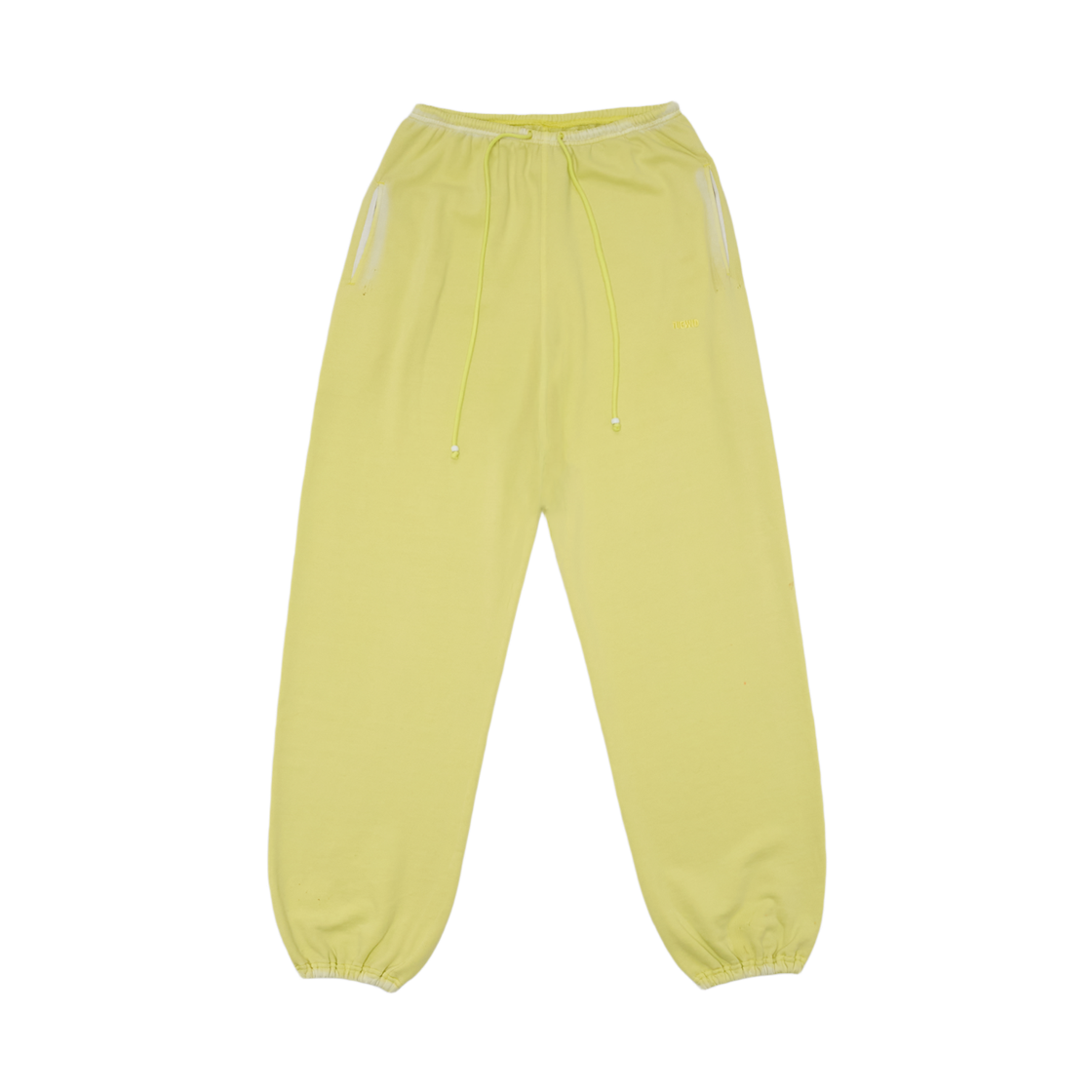 투위드 클래식 엠브로디어리 셋업 팬츠 라임(Tuewid Classic Embroidery Set Up Pants In Lime) - 1