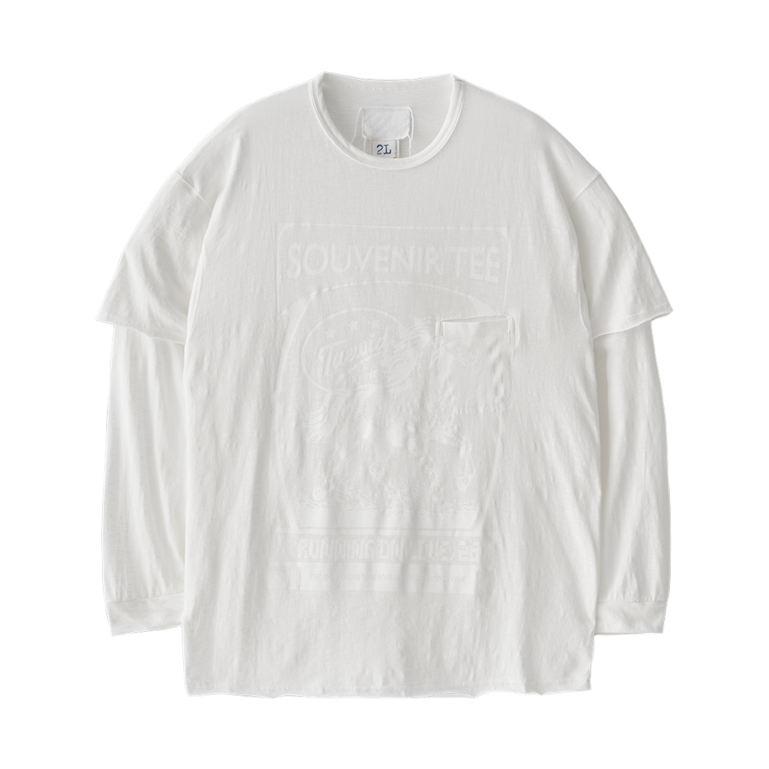 투위드 롱슬리브 수비니어 티(Tuewid Pocket Longsleeve Souvenir Tee / Col White)
