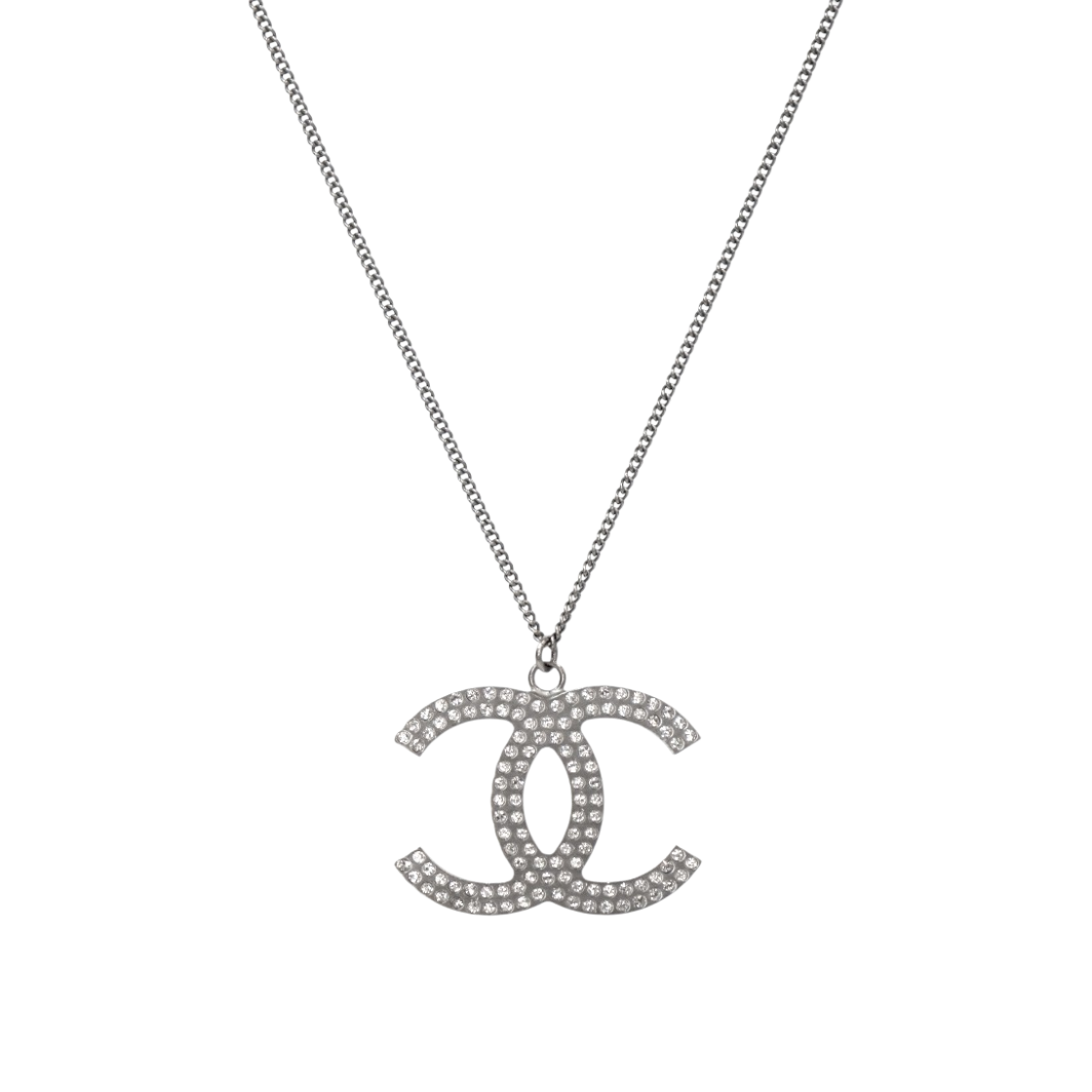 샤넬 큐빅 CC 실버 목걸이 A-B56034(Chanel Cubic CC Silver Necklace A-B56034) - 1