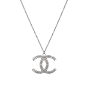 Chanel Cubic CC Silver Necklace A-B56034