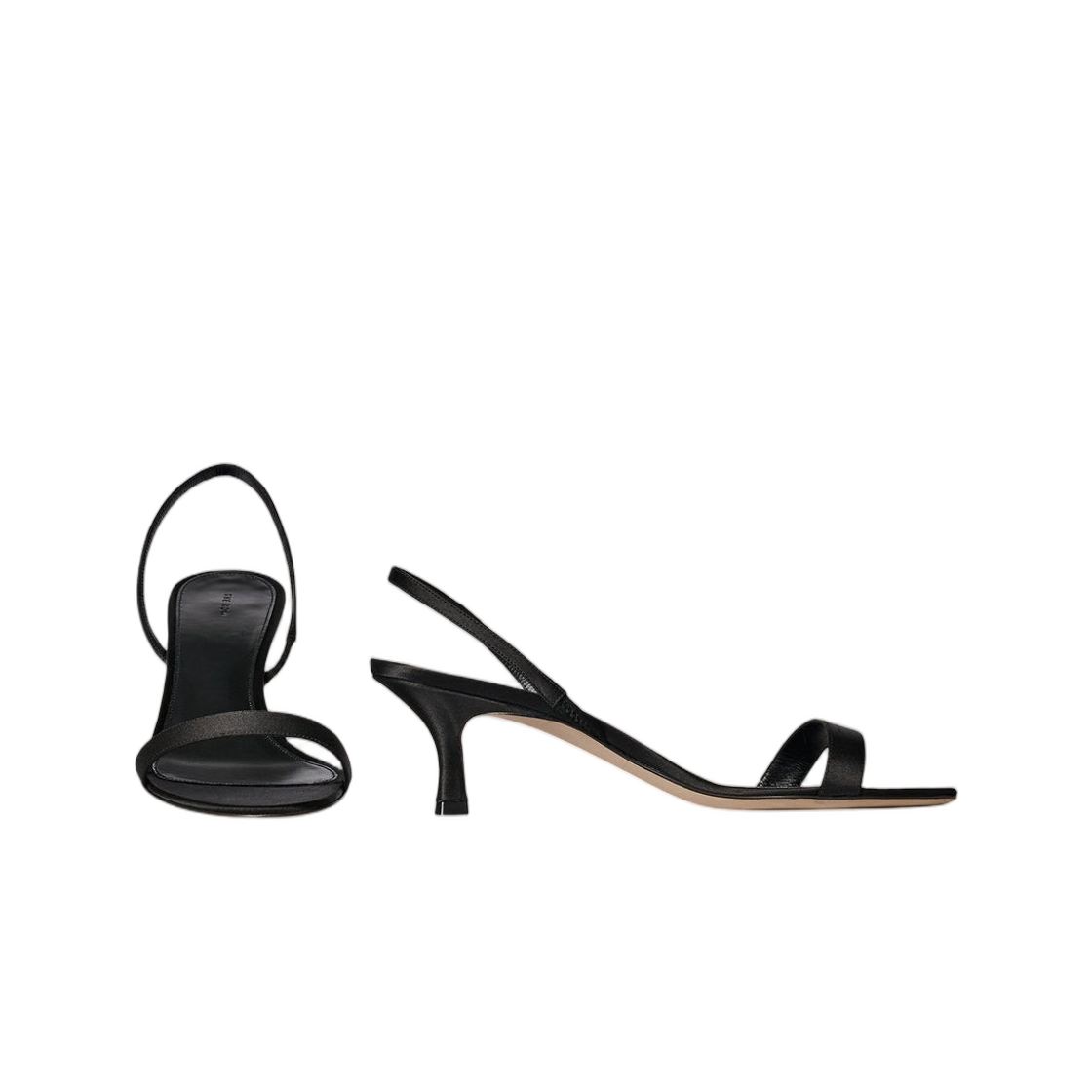 (W) 더 로우 엘라 키튼 슬링백 힐 블랙((W) The Row Ella Kitten Slingback Heel Black) - 2