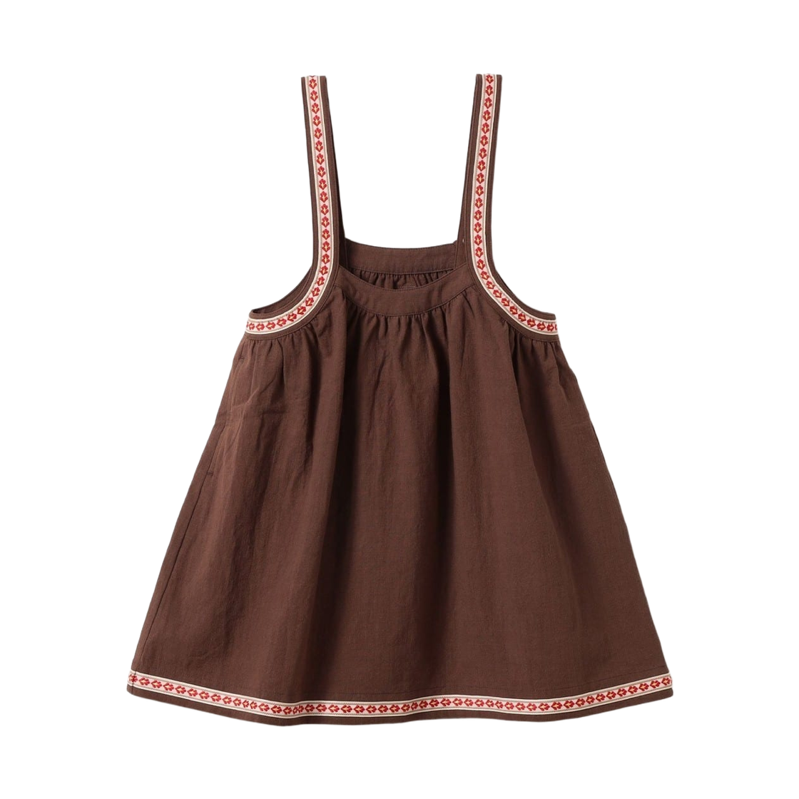 (키즈) 코도모 빔즈 티롤리안 점퍼 스커트 브라운((Kids) Kodomo Beams Tyrolean Jumper Skirt Brown) - 1