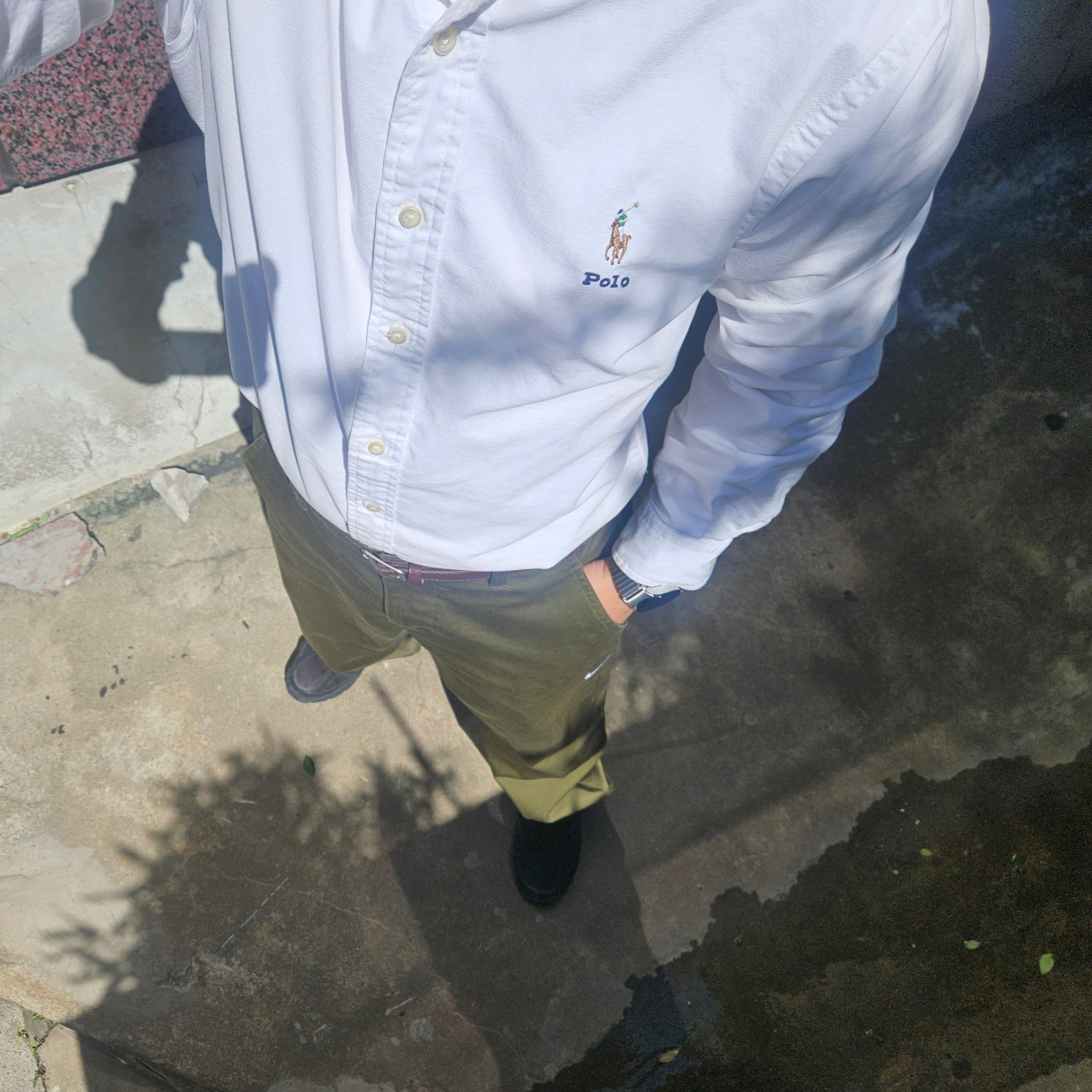 Nike Life Unlined Cotton Chino Trousers Black White - Asia 착용 스타일