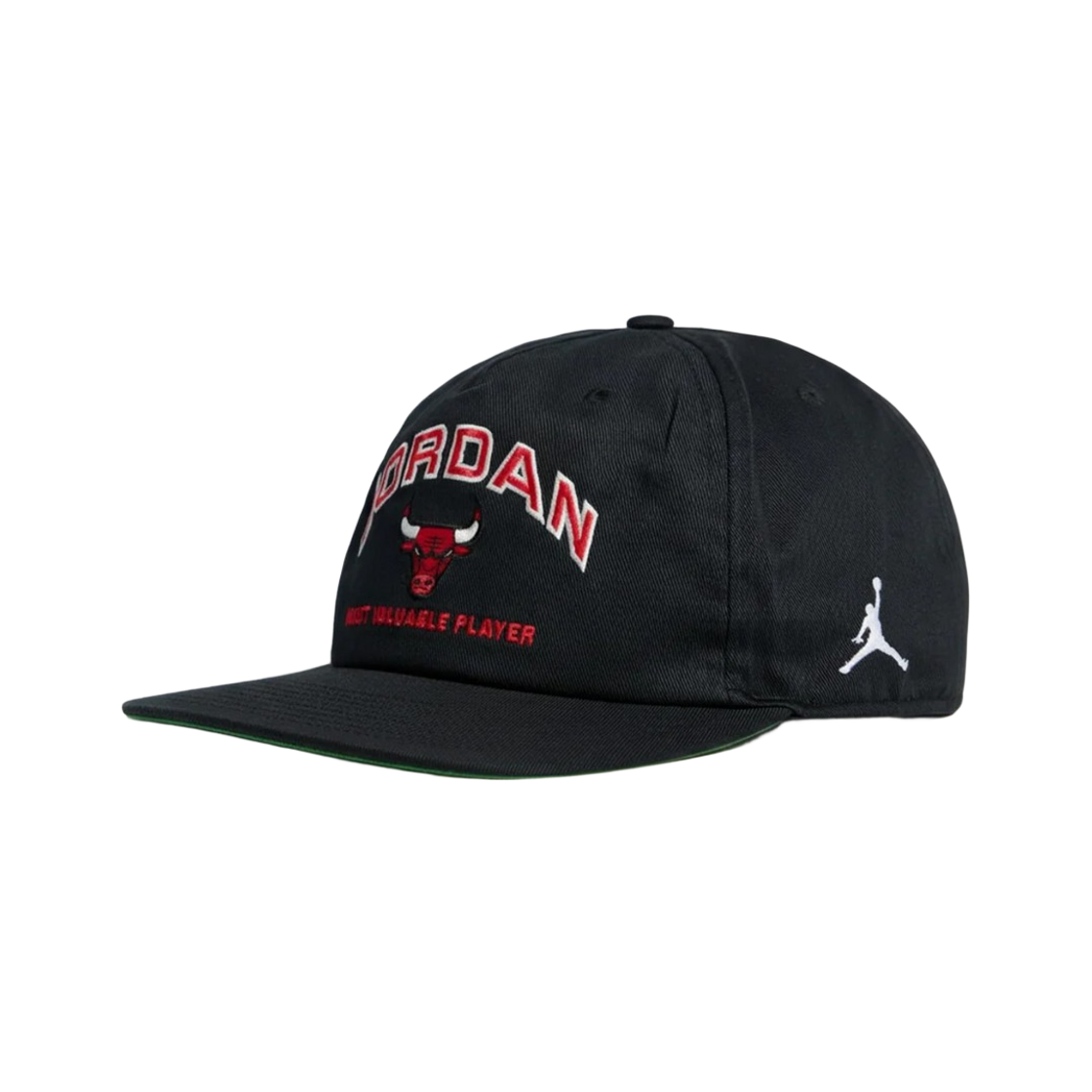 IF3514-010 Jordan Pro Unstructured Chicago Bulls Flat Bill Hat Black Kelly Green