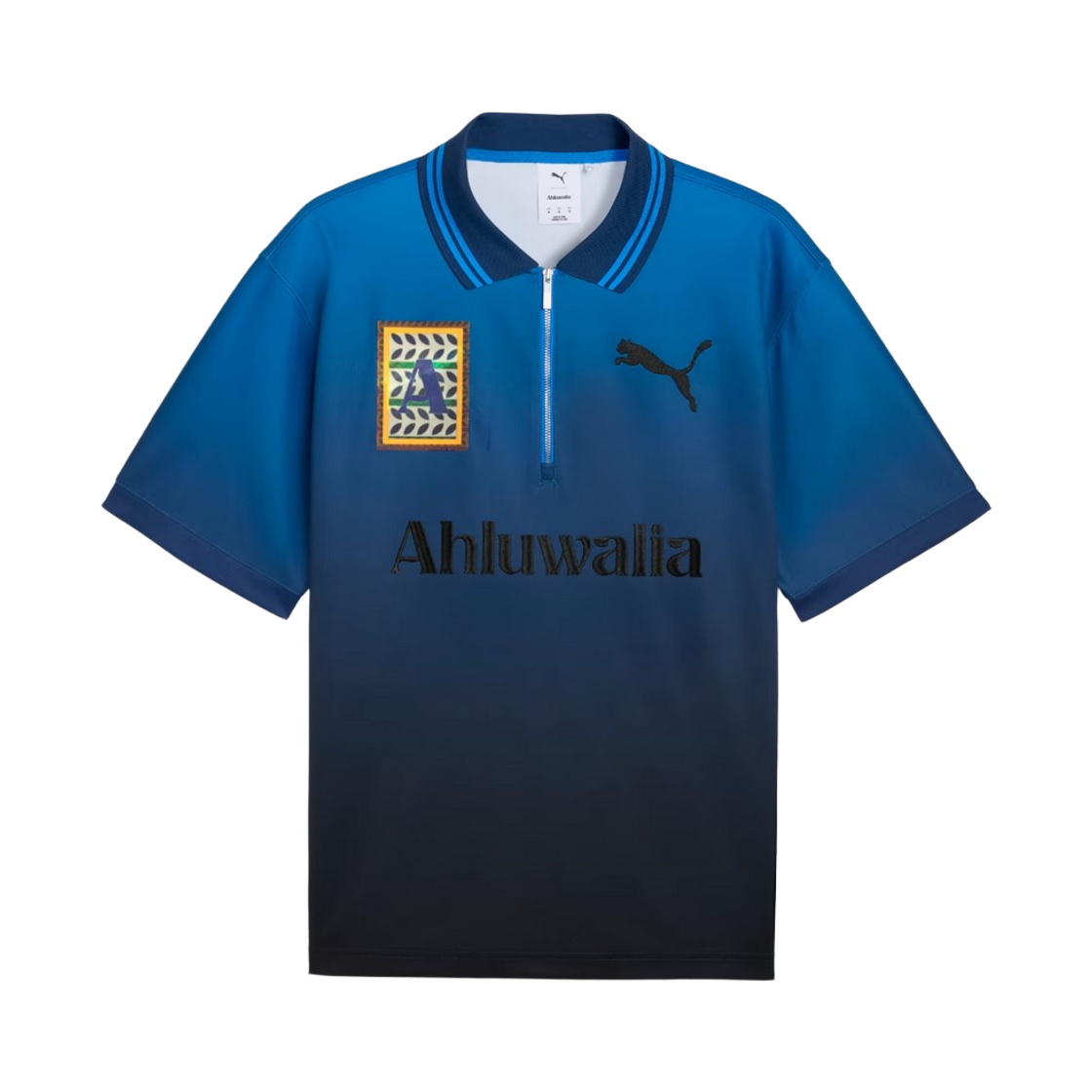 635234-05 Puma x Ahluwalia Relaxed Polo Racing Blue-AOP