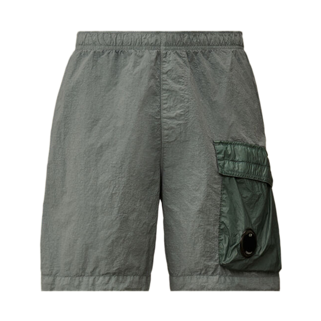 C.P. 컴퍼니 플랫 나일론 믹스드 렌즈 카고 스윔 쇼츠 실버 블루 - 26SS(C.P. Company Flatt Nylon Mixed Lens Cargo Swim Shorts Silver Blue - 26SS) - 1