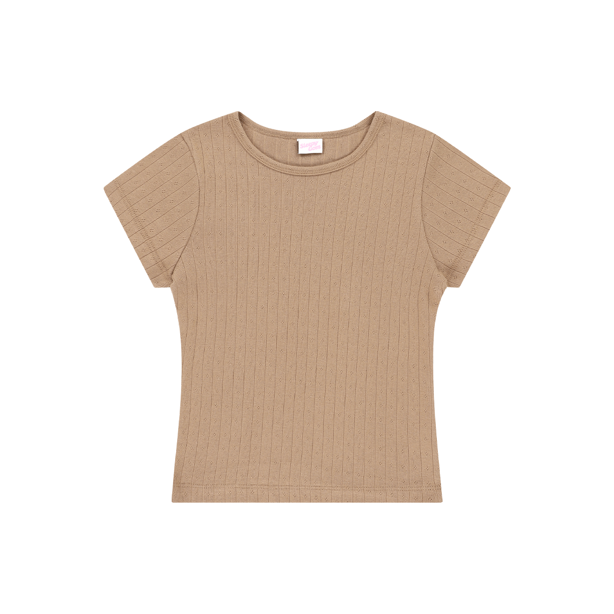 슬리피곰 퓨어 숏 슬리브 티 브라운(Sleepygom Pure short sleeve t brown)