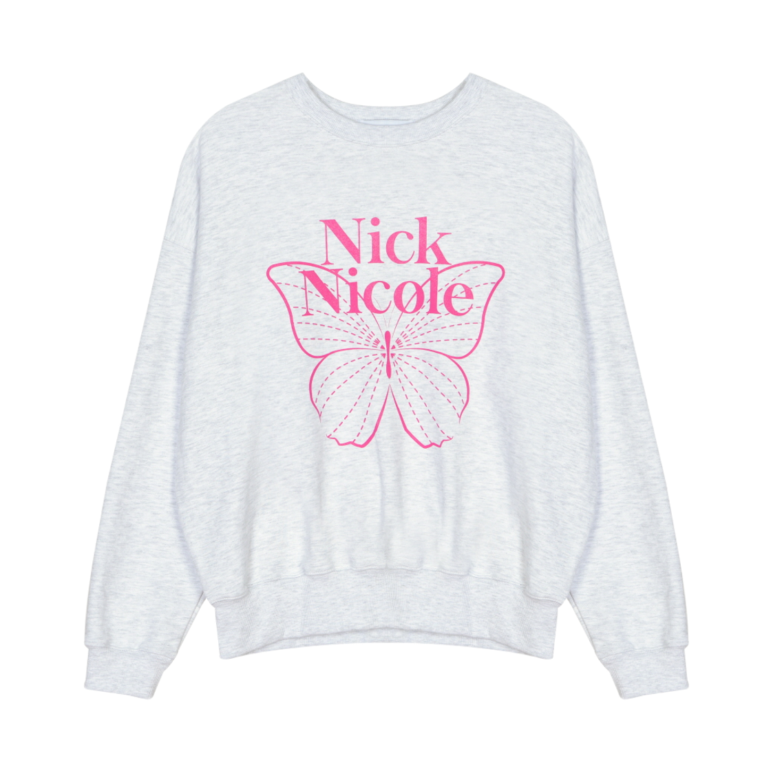N_SS NICK&NICOLE Butterfly Signature Sweatshirt Melange Pink