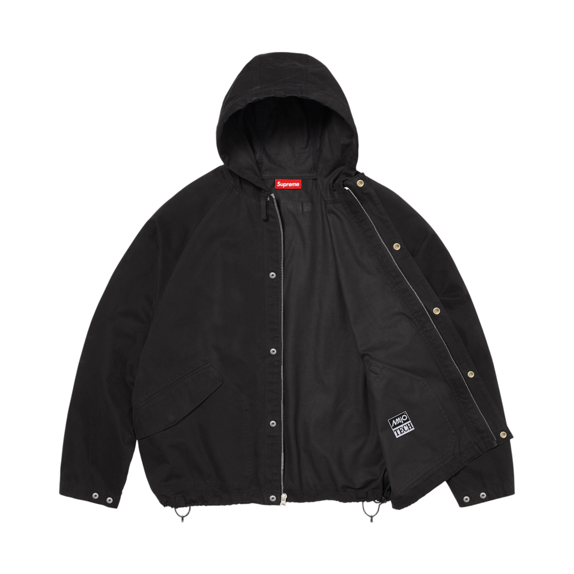 슈프림 후드 래글런 자켓 블랙 - 26SS(Supreme Hooded Raglan Jacket Black - 26SS) - 3