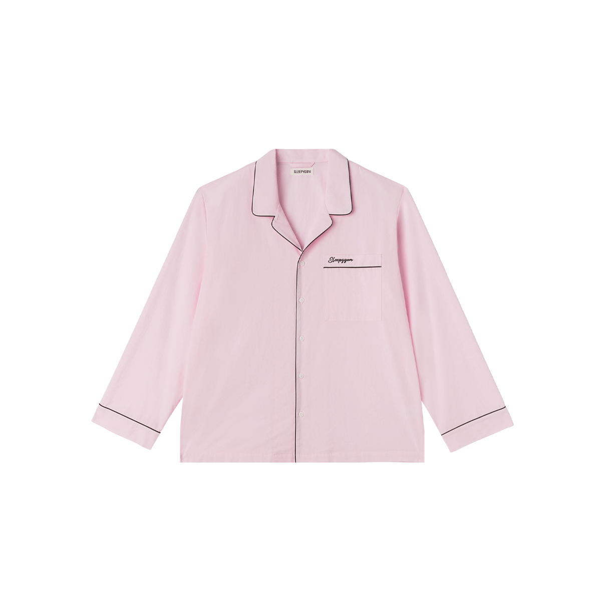 슬리피곰 블랙 파이핑 핑크 파자마 세트(남)(Sleepygom Black piping pink pajama set(M)) - 2