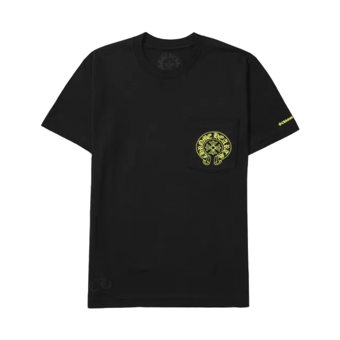 크롬하츠 홀스슈 로고 포켓 티셔츠 블랙 네온(Chrome Hearts Horseshoe Logo Pocket T-Shirt Black Neon) - 2