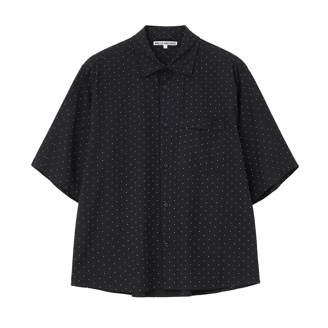 밀로 아카이브 파인 하프 셔츠 블랙(Millo Archive Fine Half Shirt Black)