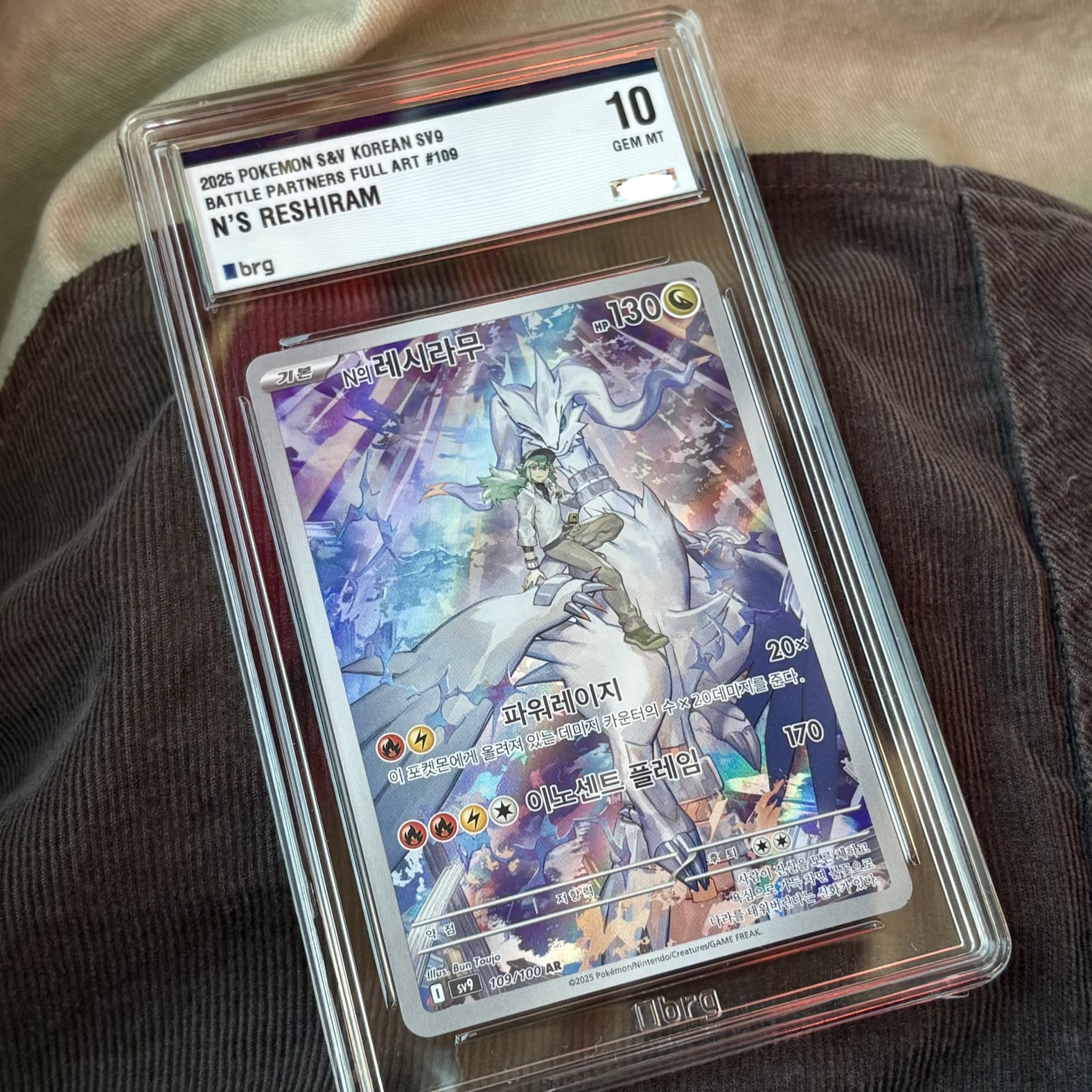 Pokemon TCG N's Reshiram AR Battle Partners (Korean Ver.) 착용 스타일