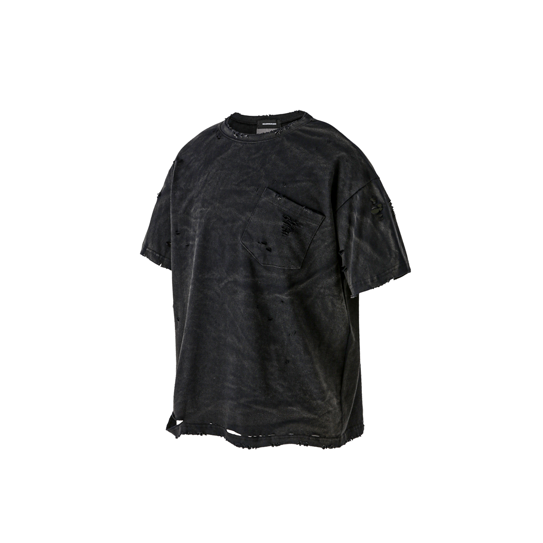 로어링라드 워시드 디스트로이드 티셔츠 블랙(ROARINGRAD Washed Distressed T-Shirt Black)
