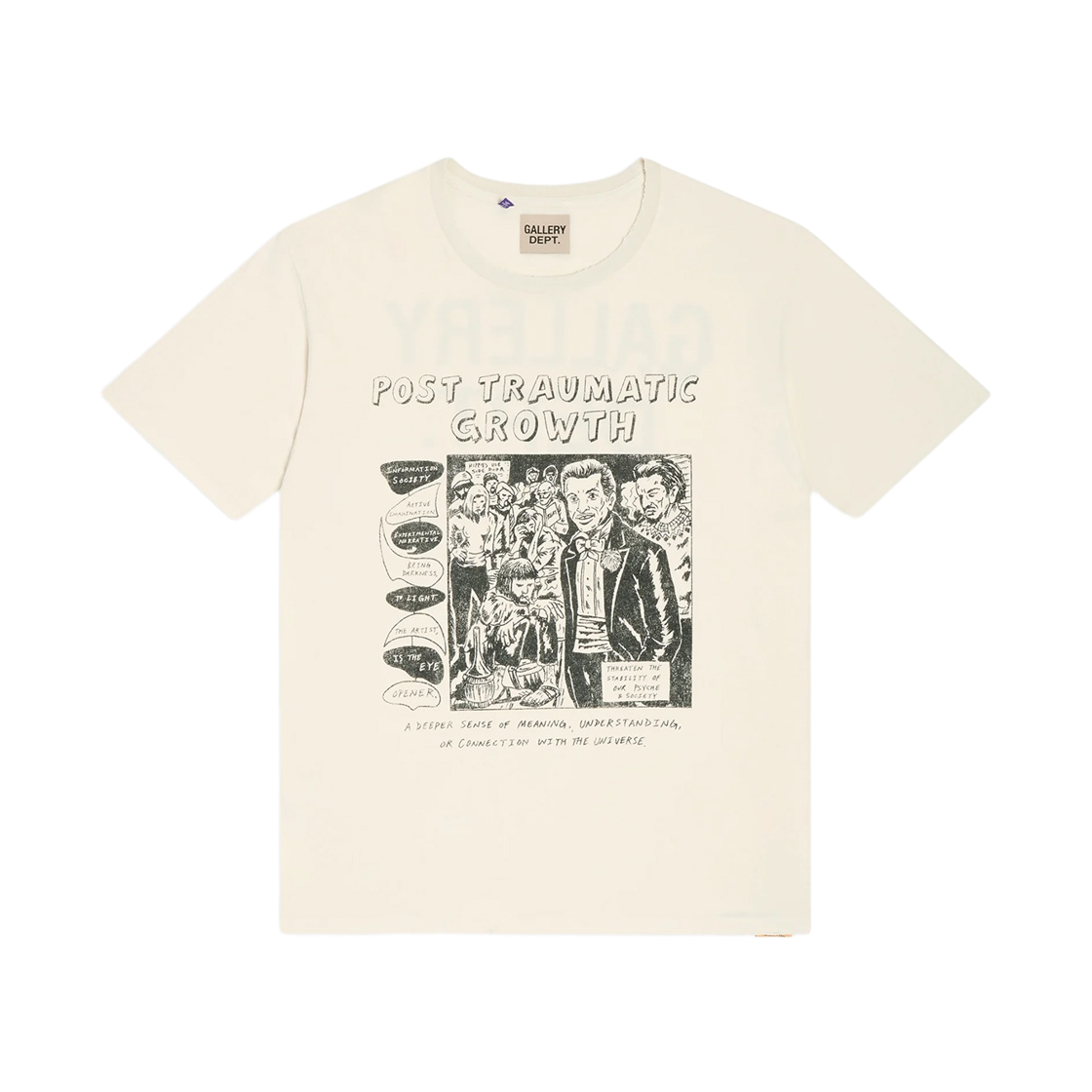 갤러리 디파트먼트 포스트 트라우마틱 그로스 티셔츠 라이트 아카이벌 화이트(Gallery Dept. Post Traumatic Growth T-Shirt Light Archival White) - 1