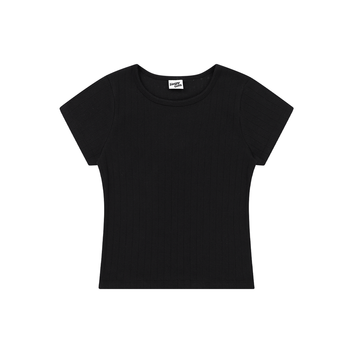슬리피곰 퓨어 숏 슬리브 티 블랙(Sleepygom Pure short sleeve t black) - 1
