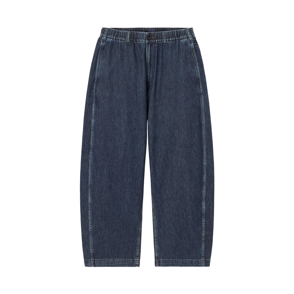 GU 라이트 데님 배럴 릴렉스드 팬츠 블루(GU Light Denim Barrel Relaxed Pants Blue) - 1