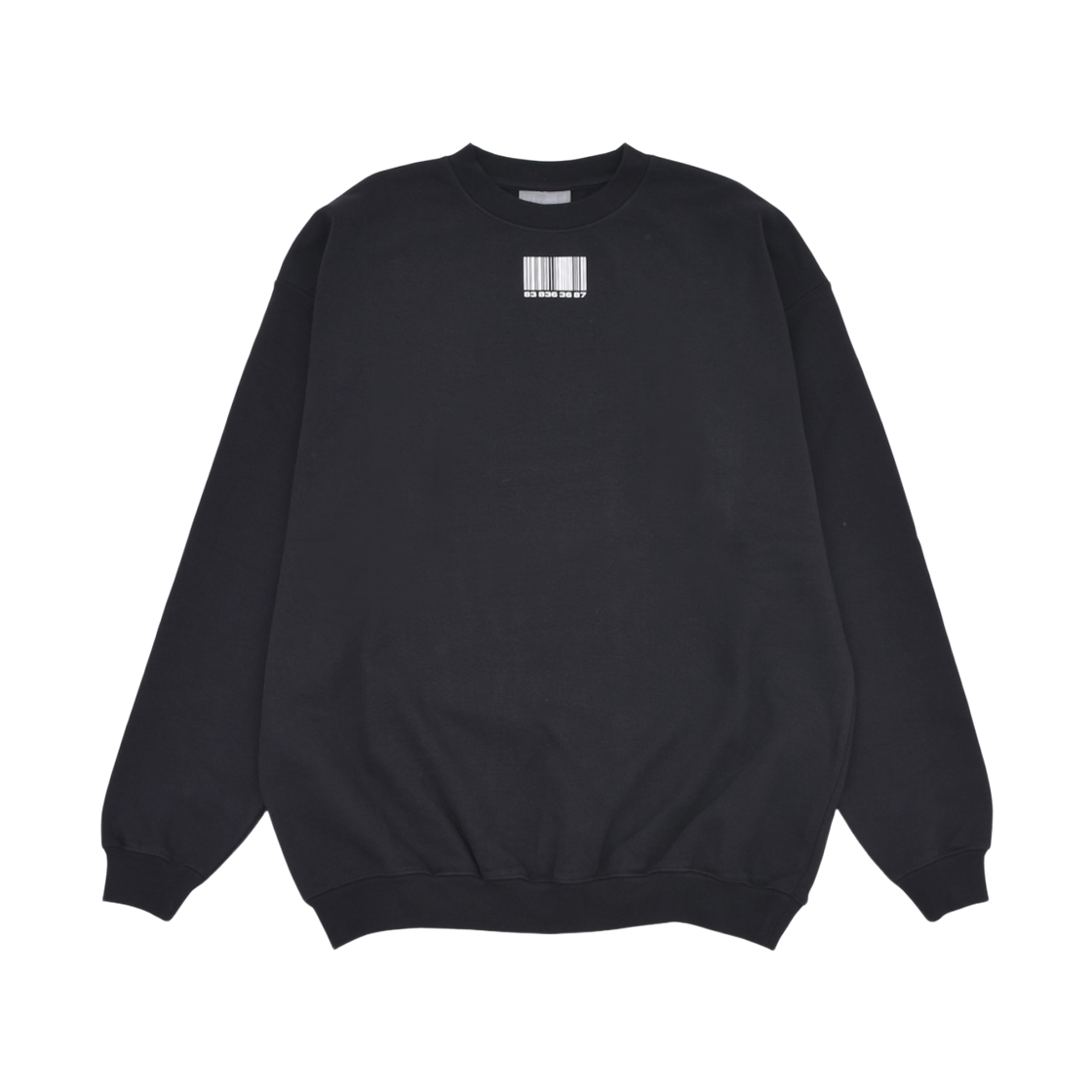 베트멍 바코드 스웨트셔츠 블랙(Vetements Barcode Sweatshirt Black)