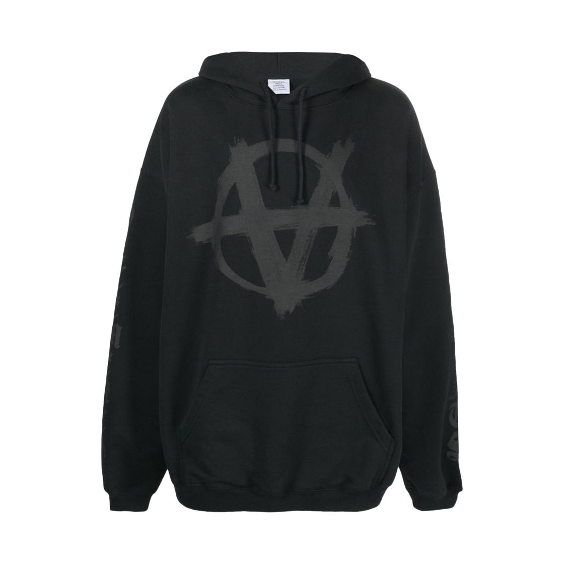 베트멍 더블 아나키 로고 후디 블랙(Vetements Double Anarchy Logo Hoodie Black) - 1