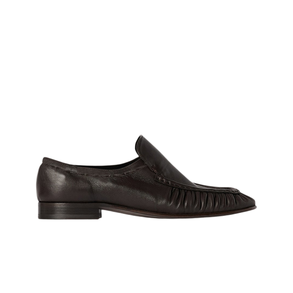 (W) 더 로우 소프트 모카신 투 래커 브라운((W) The Row Soft Moccasin Two Lacquer Brown)