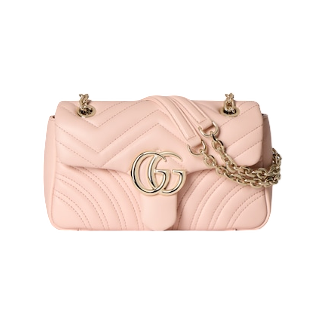 837280-AAE38-5739 Gucci GG Marmont Small Matelasse Shoulder Bag Light Pink