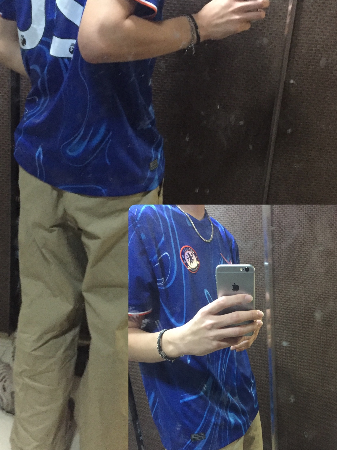 Nike Chelsea FC 2025/26 Stadium Home Dri-Fit Soccer Replica Jersey Rush Blue White (Non Marking Ver.) 착용 스타일 - 1