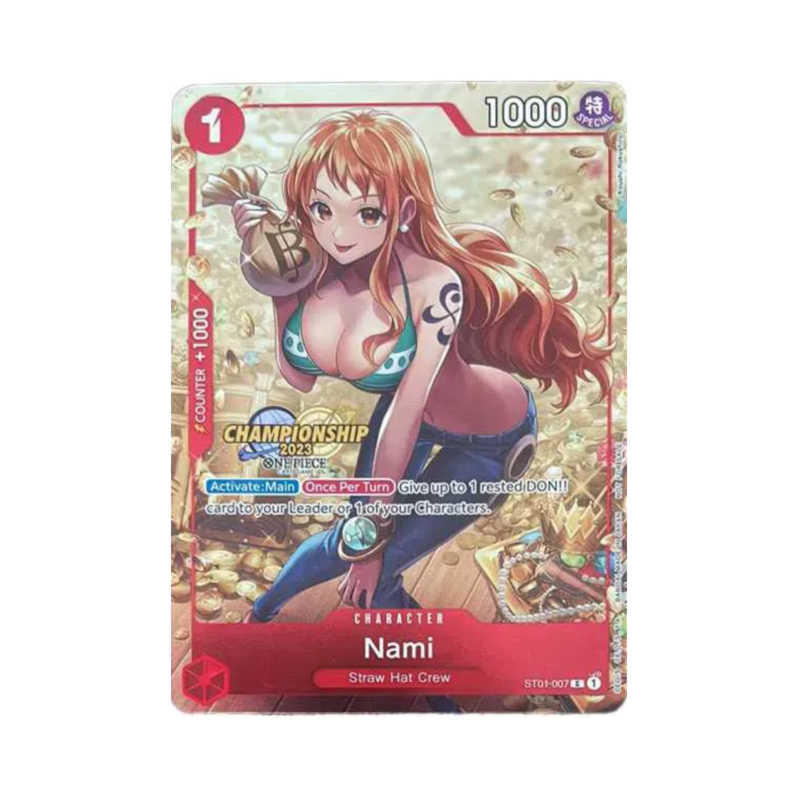 원피스 TCG 나미 C ST01-007 EN 프로모션 카드 챔피언쉽 2023 기념 팩 (영문판)(One Piece TCG Nami C ST01-007 EN Promotion Card Championship 2023 Celebration Pack (English Ver.)) - 1