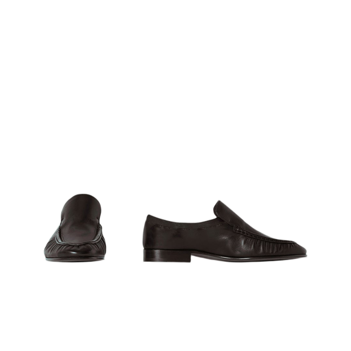(W) 더 로우 소프트 모카신 투 래커 브라운((W) The Row Soft Moccasin Two Lacquer Brown) - 2