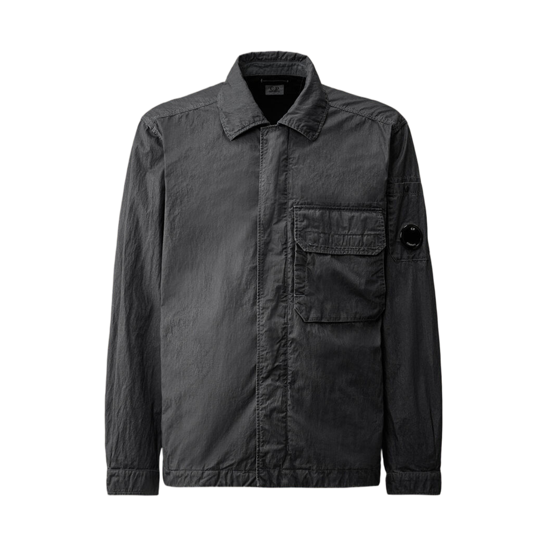 C.P. 컴퍼니 50 필리 왁스 지퍼 렌즈 오버셔츠 미드나잇 네이비 블루 - 26SS(C.P. Company 50 Fili Wax Zipped Lens Overshirt Midnight Navy Blue - 26SS) - 1