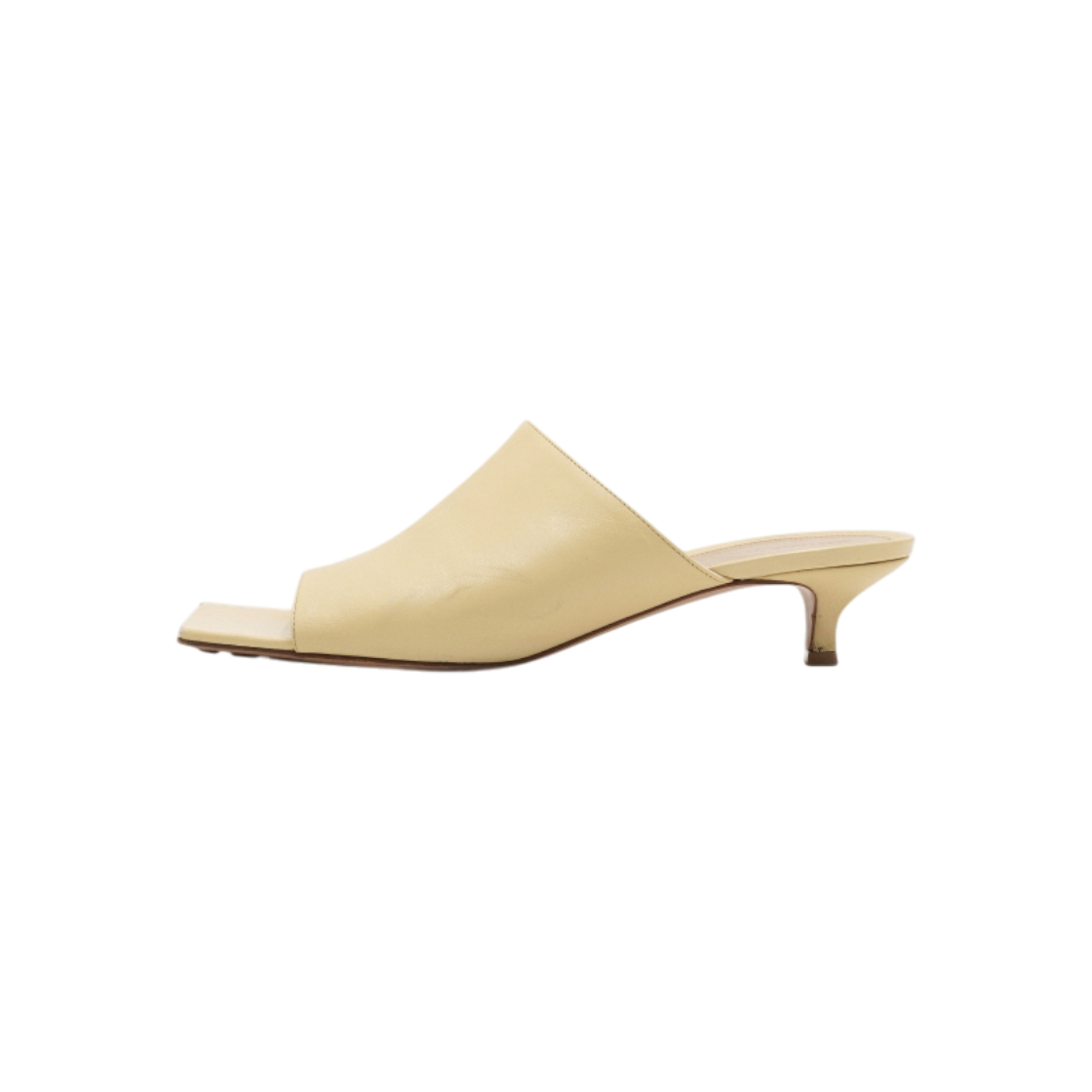 IT43926BUM68 Bottega Veneta Yellow Lambskin Stretch Mules