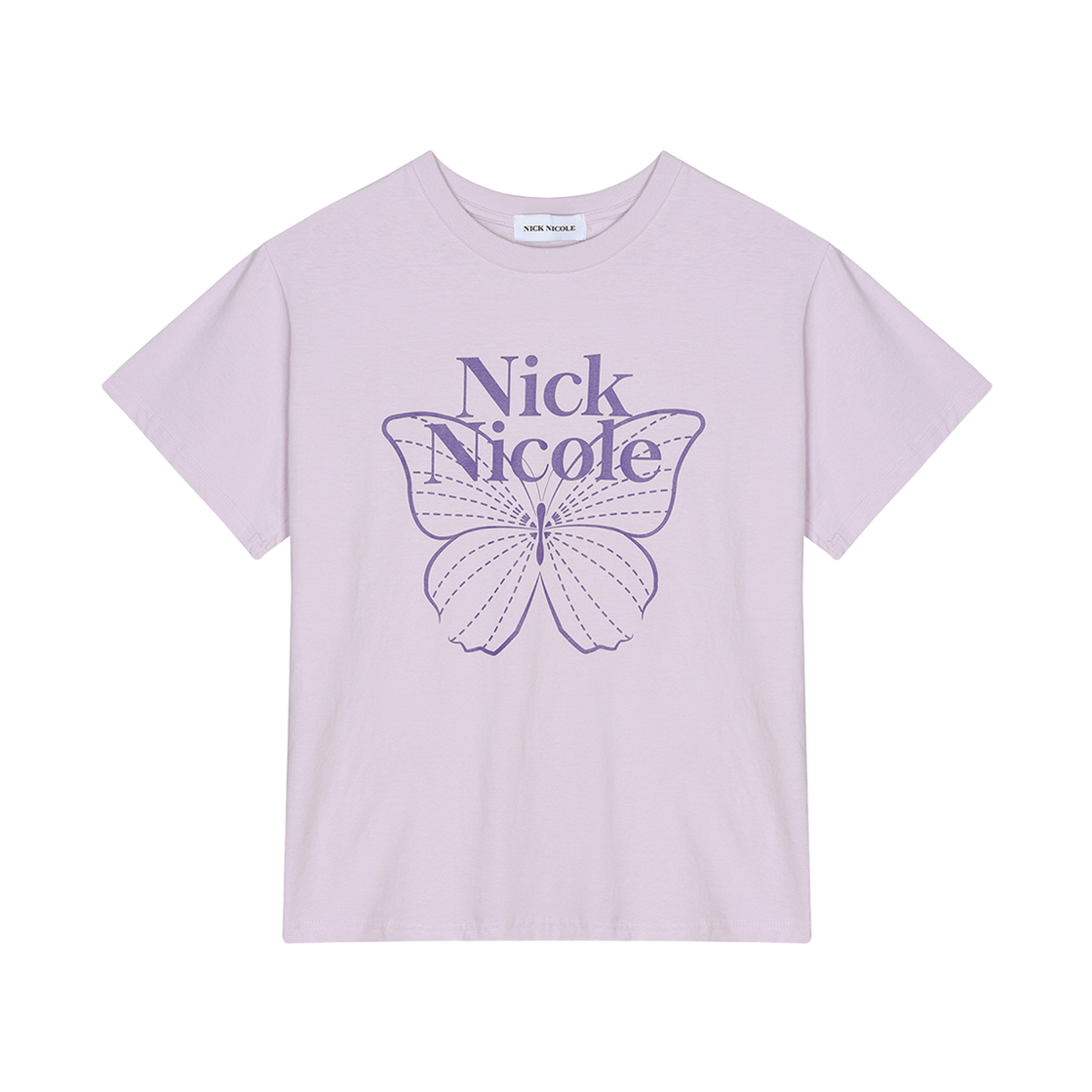 N_SS NICK&NICOLE Big Butterfly Sleeve Top Purple Violet