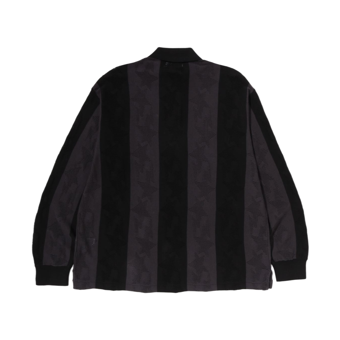 베이프 스타 스트라이프 패턴 자카드 멀티 로고 릴렉스드 핏 롱슬리브 티셔츠 블랙(BAPE Sta Stripe Pattern Jacquard Multi Logo Relaxed Fit L/S T-Shirt Black) - 2