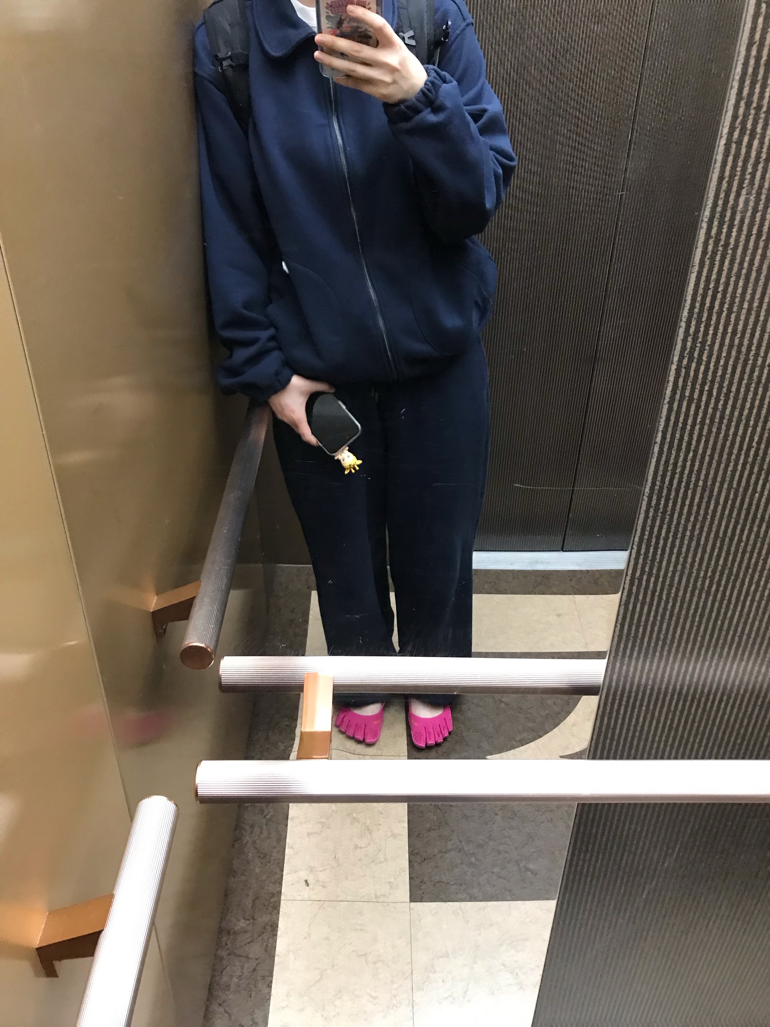 COYSEIO 038 Round Track Zip-Up Navy, COYSEIO 038 Comfy Sweat Pants Navy 착용 스타일