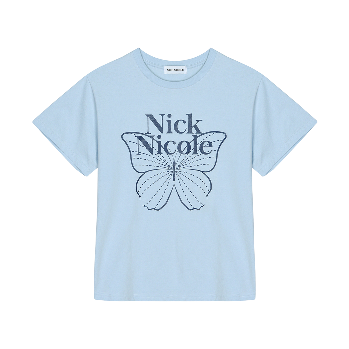 N_SS NICK&NICOLE Big Butterfly Sleeve Top Sora Navy
