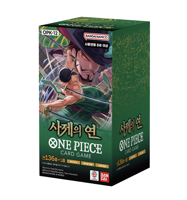 원피스 TCG OPK-12 부스터 팩 사제의 연 (24팩/한글판)(One Piece TCG OPK-12 Booster Pack Legacy of The Master Box (Pack of 24/Korean Ver.))