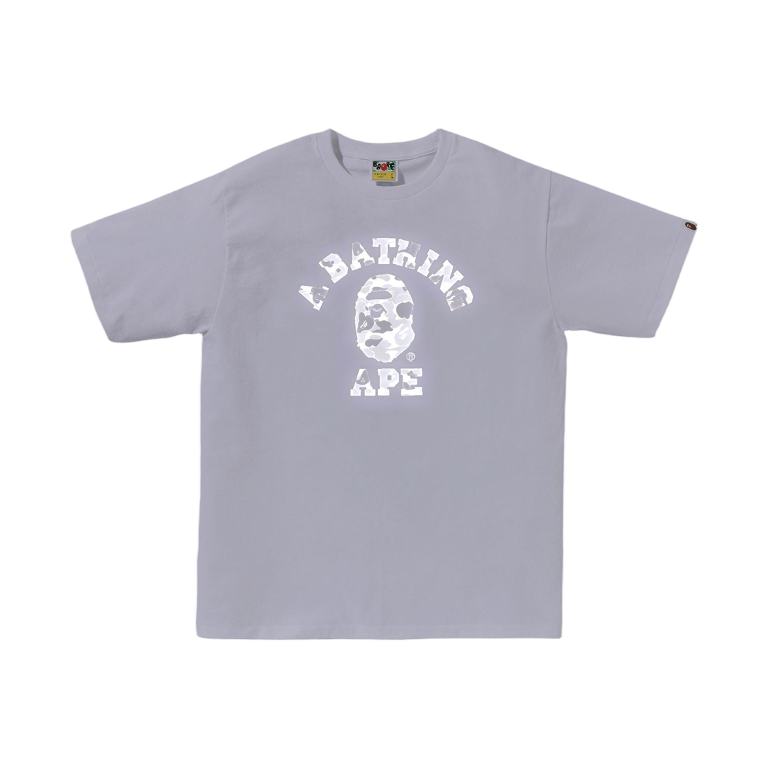 베이프 ABC 카모 리플렉티브 온 컬리지 티셔츠 화이트(BAPE ABC Camo Reflective On College T-Shirt White) - 2